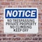 Signmission No Trespassing Private Property No Climbing OSHA Notice Sign, Plastic, 10in W x 7in L, 2PK OS-2PACK-NS-P-710-L-14970 - alternate 6